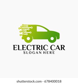 Electric Car Technology Logo template designs vector illustration
