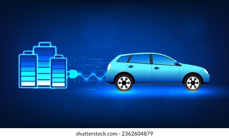 Electric car technology, a car with a power plug connected to the battery It refers to technology in which vehicles that use electric energy to drive are clean energy that help reduce global warming.