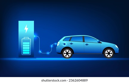 Electric Car technology that charges the vehicle's battery from an electric vehicle charging station. This refers to electric vehicle technology that is powered by clean energy. Reduce global warming