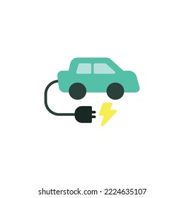 Electric car theme icon suitable for app, web or additional decoration in your project