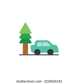 Icono de tema del coche eléctrico adecuado para aplicaciones, web o decoración adicional en su proyecto