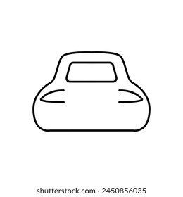 diseño del Vector del icono del contorno delgado del coche eléctrico bueno para el Sitio web y App móvil