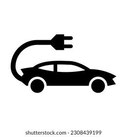 Vektorsymbol für Elektroautos für private und gewerbliche Nutzung.
