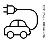 Electric Car Vector Icon
