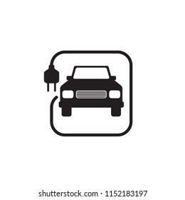 Electric car vector icon