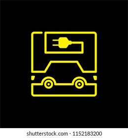 Electric car vector icon