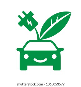 Electric car vector icon