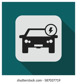 Electric car vector icon