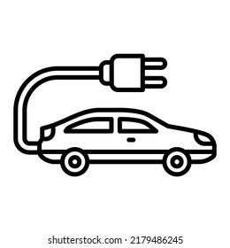 Electric Car vector icon. Can be used for printing, mobile and web applications.