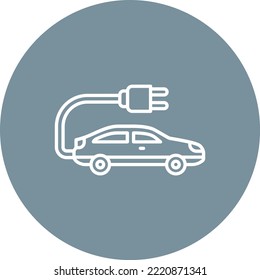 Electric Car vector icon. Can be used for printing, mobile and web applications.