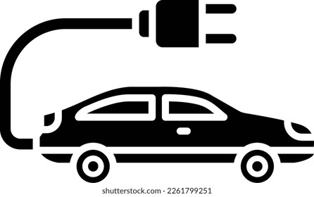 Electric Car vector icon. Can be used for printing, mobile and web applications.