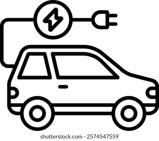 Electric Car vector icon. Can be used for printing, mobile and web applications.
