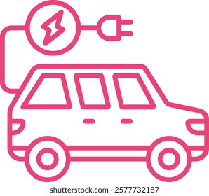 Electric Car vector icon. Can be used for printing, mobile and web applications.