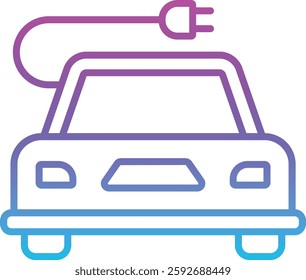 Electric Car vector icon. Can be used for printing, mobile and web applications.