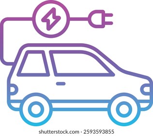 Electric Car vector icon. Can be used for printing, mobile and web applications.