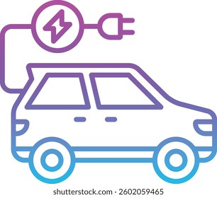 Electric Car vector icon. Can be used for printing, mobile and web applications.