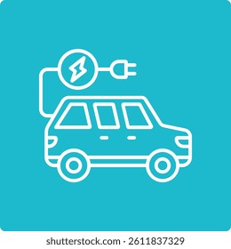 Electric Car vector icon. Can be used for printing, mobile and web applications.