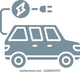 Icono de Vector de coche eléctrico. Se puede utilizar para aplicaciones de impresión, móviles y de Web.