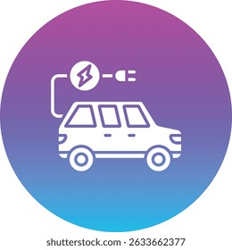Electric Car vector icon. Can be used for printing, mobile and web applications.