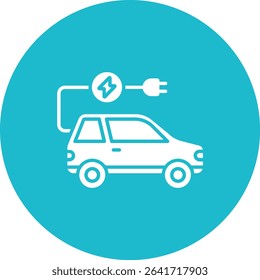 Electric Car vector icon. Can be used for printing, mobile and web applications.