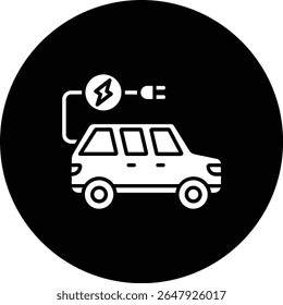 Electric Car vector icon. Can be used for printing, mobile and web applications.