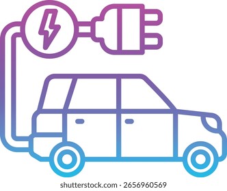 Electric car vector icon. Can be used for printing, mobile and web applications.