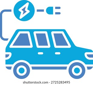 Icono de Vector de coche eléctrico. Se puede utilizar para aplicaciones de impresión, móviles y de Web.