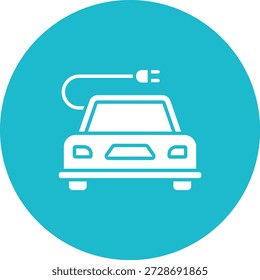 Icono de Vector de coche eléctrico. Se puede utilizar para aplicaciones de impresión, móviles y de Web.
