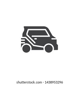Electric car vector icon. Eco automobile filled flat sign for mobile concept and web design. Electric Vehicle glyph icon. Symbol, logo illustration. Vector graphics