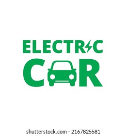 electric car vector icon stock