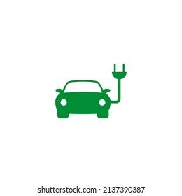 electric car vector illustration for icon, symbol or logo. eco-friendly car