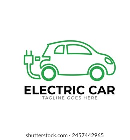 electric car vector logo icon design template 