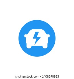 electric car, vector simple icon