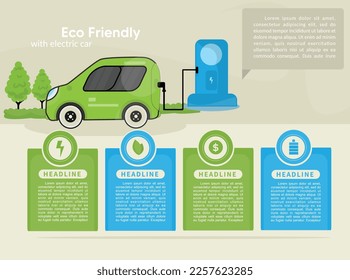 electric car vehicle vector design