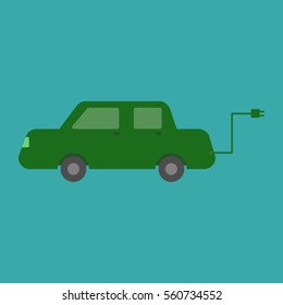 Electric car,Vector illustration.