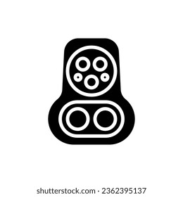 Electric Ccs Filled Icon Vector Illustration 