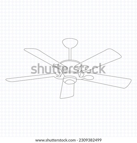  Electric ceiling fan isolated, Modern design vector.