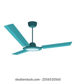 Electric ceiling fan with light providing cooling and air circulation in a room