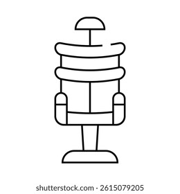 electric chair line icon vector. electric chair sign. isolated contour symbol black illustration