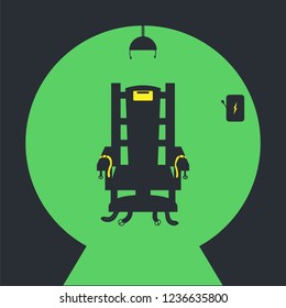 Electric chair Vector icon on Green background