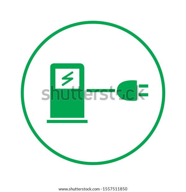 Electric charge car icon for logo pin Design\
Element green vector