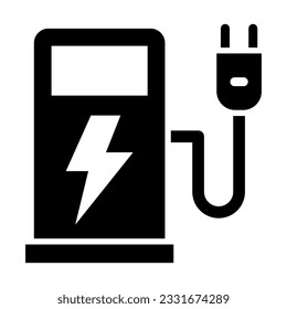 Electric Charge Vector Glyph Icon For Personal And Commercial Use.
