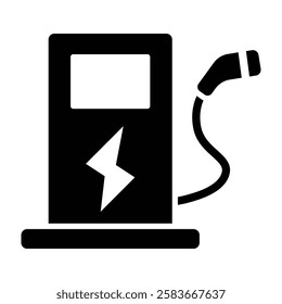 electric charge Vector glyph icon Design 