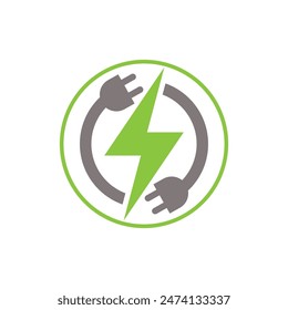 El logotipo del cargador eléctrico se puede utilizar para el icono, el logotipo, y el etc.