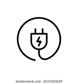 Electric charger plug icon vector design in trendy style