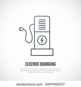 Electric Charging isolated on white background. Vector Charging icon.