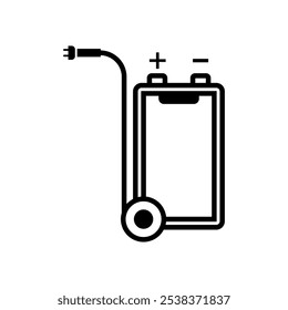 electric charging station logo vector icon, illustration of phone battery charging, electric motorcycle and electric car charging, color editable EPS 10 file.