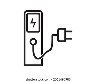 electric charging for vehicles icon vector