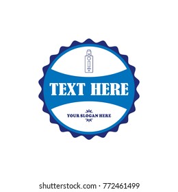 electric cigarette badge label template vector art