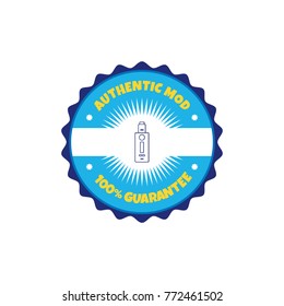 electric cigarette badge label template vector art